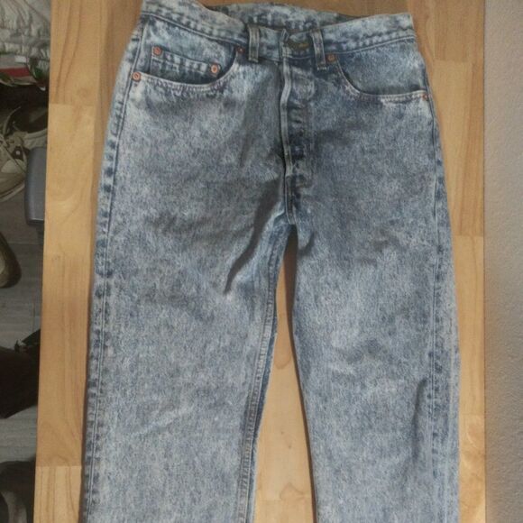 Vintage Levi's Acid Wash Button Fly Denim Jeans - Picture 2 of 10